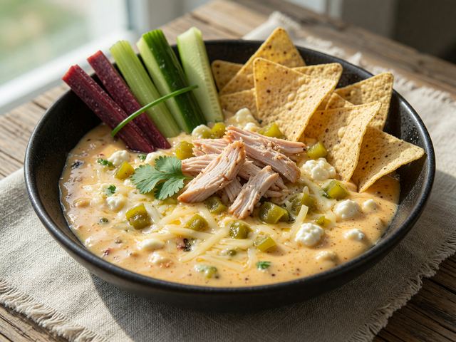 5-Ingredient High-Protein Queso Dip Bowl