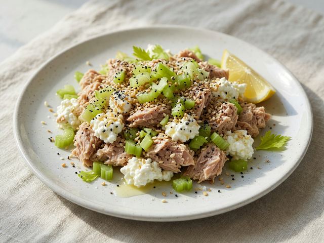 5-Ingredient Tuna Cottage Cheese Salad