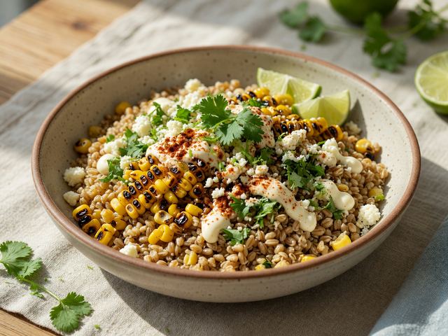Charred Fresh-Corn Elote Grain Bowls