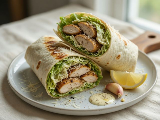 Chicken Caesar Salad Wraps