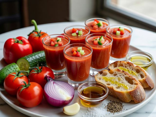 Chilled Tomato Gazpacho Shooters