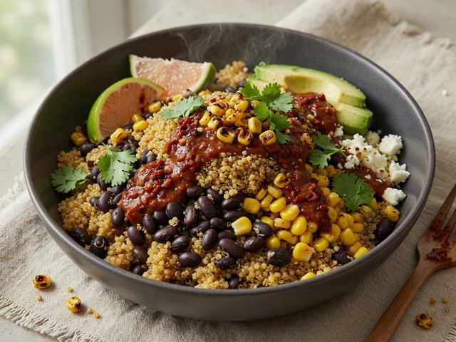 Chipotle Black Bean Quinoa Burrito Bowls