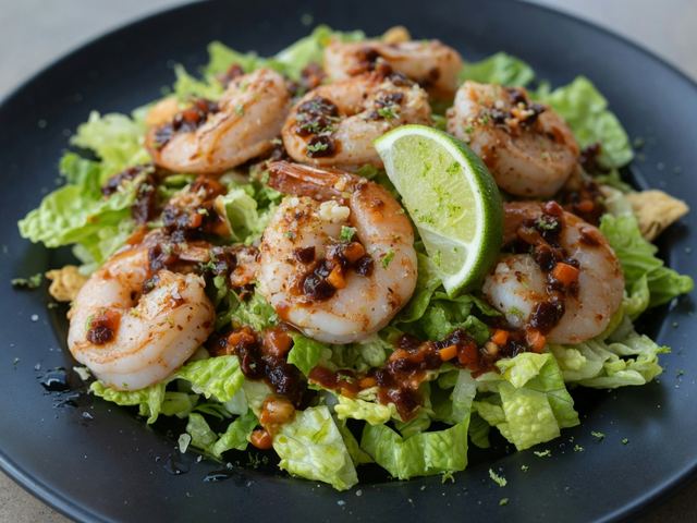 Chipotle Lime Shrimp Taco Salads