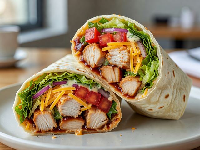 Chopped BBQ Chicken Wraps