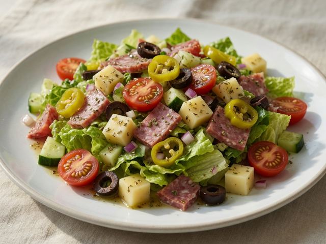 Chopped Italian Sub Salad with Oregano Vinaigrette