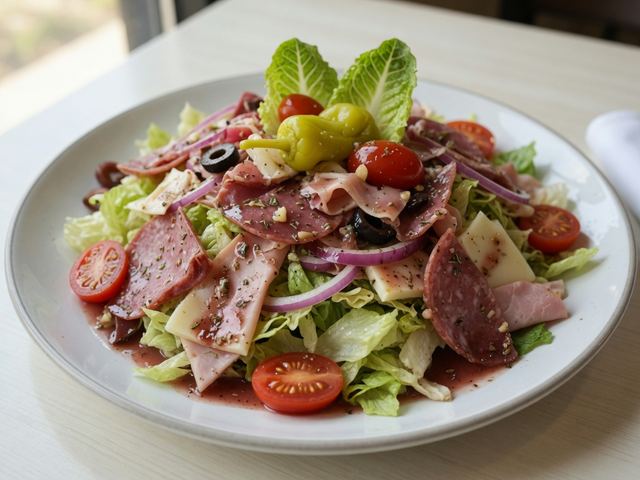 Chopped Italian Sub Salad with Red Wine Vinaigrette
