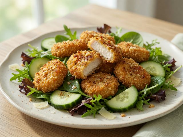 Classic-Swap Air-Fryer Chicken Nugget Salad