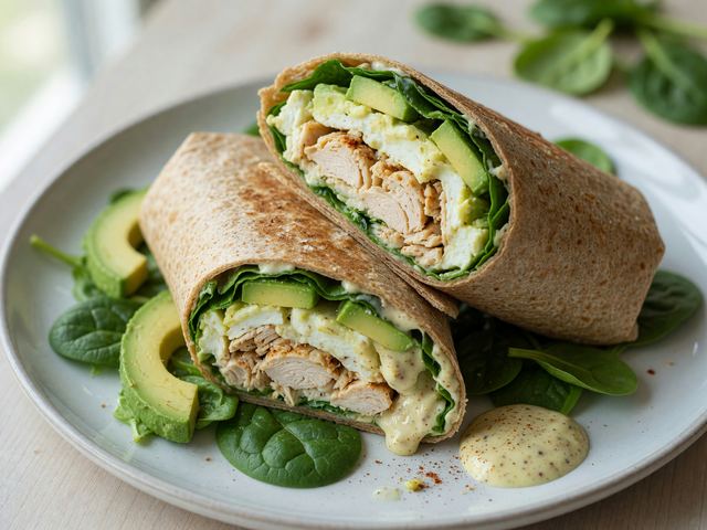 Classic-Swap Egg White Chicken Wrap