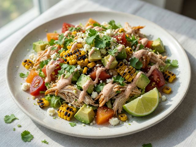 Cool Rotisserie Chicken & Charred Corn Lunch Salads