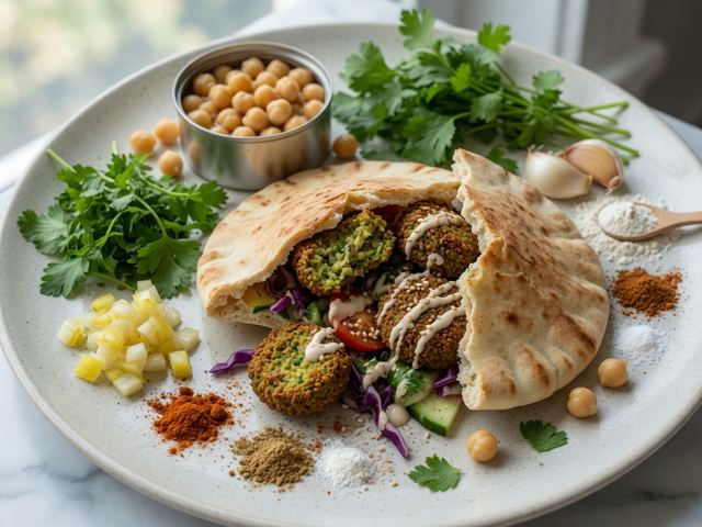 Crispy Baked Falafel Pita Pockets