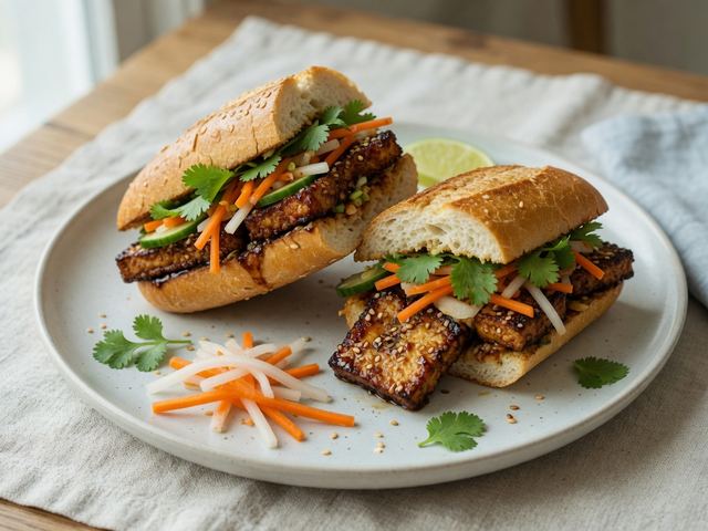 Crispy Tofu Banh Mi Sandwiches