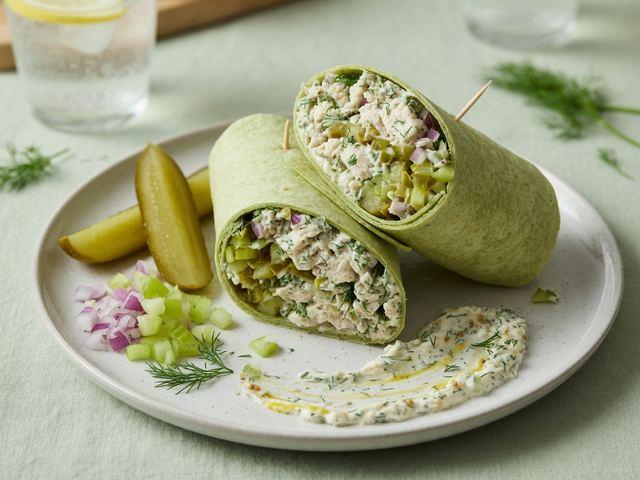 Dill Pickle Chicken Salad Wraps