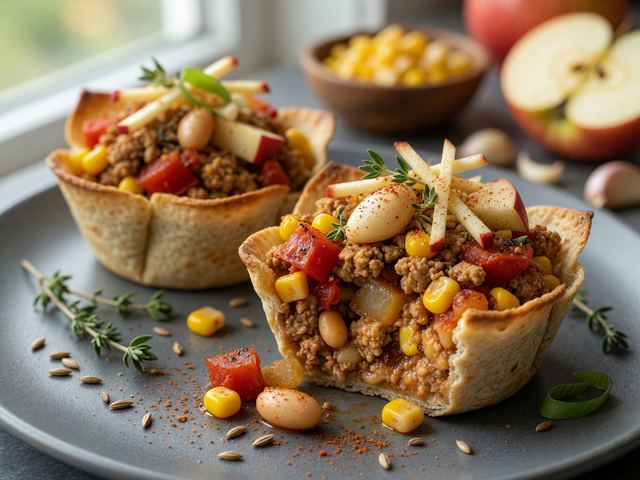 Early-Fall White Bean & Apple Turkey Chili Cups