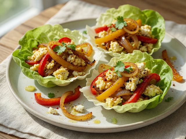 Egg White Fajita Lettuce Cups
