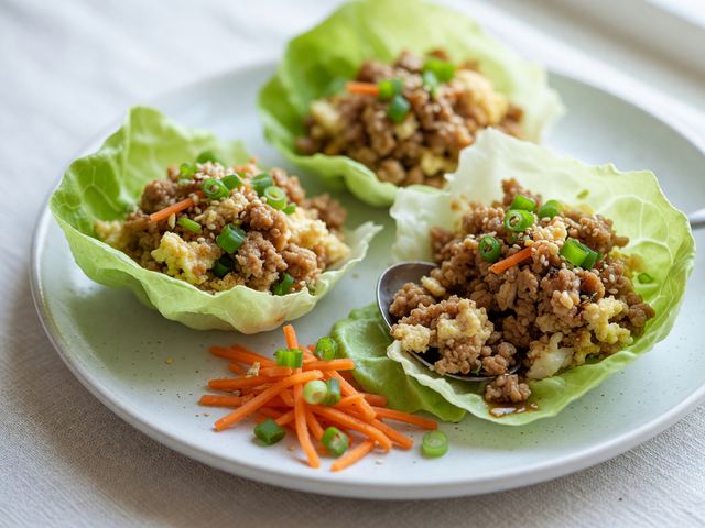 Egg White Turkey Lettuce Cups