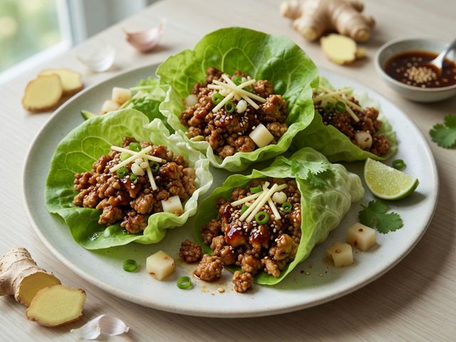Ginger-Soy Chicken Lettuce Wraps