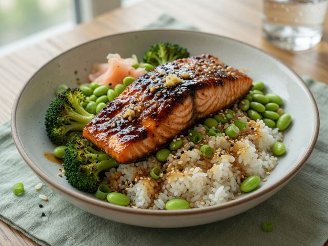 Ginger-Soy Glazed Salmon Rice Bowls