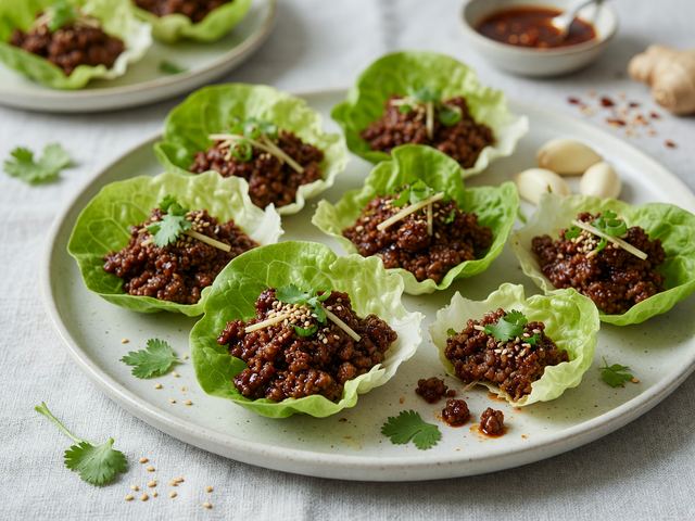 Gochujang Beef Lettuce Cups