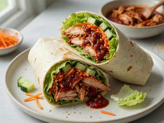 Gochujang Chicken Salad Wraps