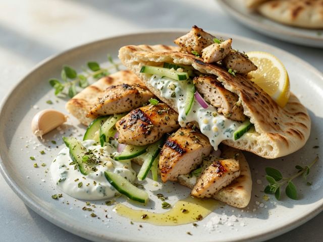 Greek Chicken Souvlaki Pita Pockets