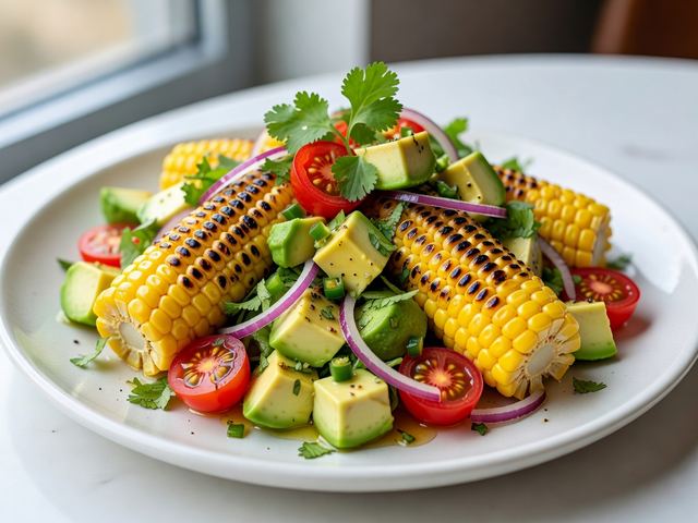 Grilled Corn & Avocado Salad