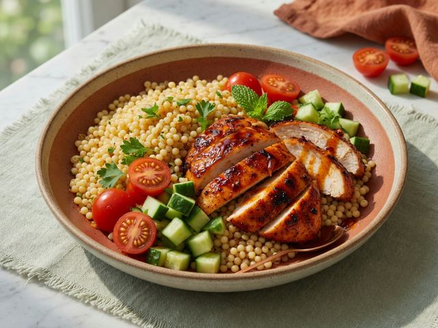 Harissa Honey Chicken Couscous Bowls