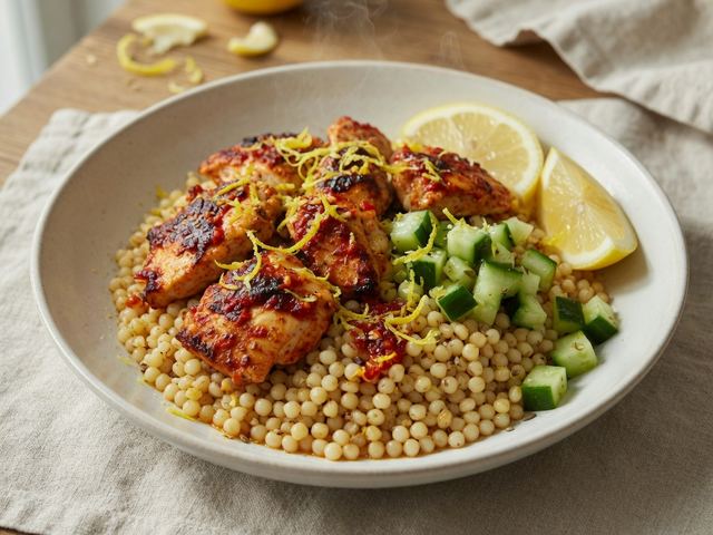 Harissa Lemon Chicken Couscous Bowls