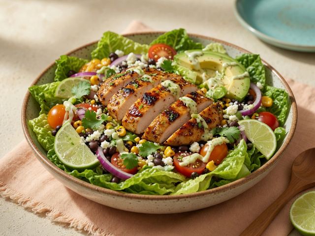 Honey-Lime Chicken Taco Salad Bowls