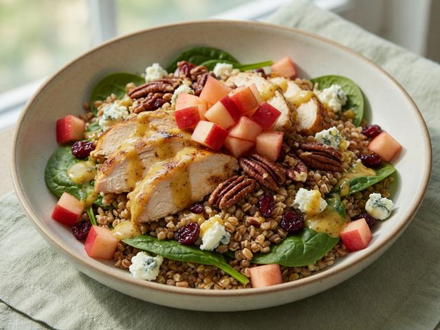 Honey Mustard Apple Chicken Grain Bowls
