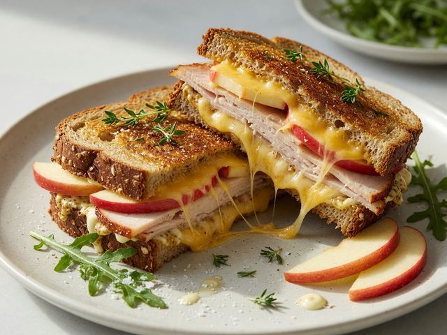 Honeycrisp Apple & Turkey Cheddar Melt Sandwiches