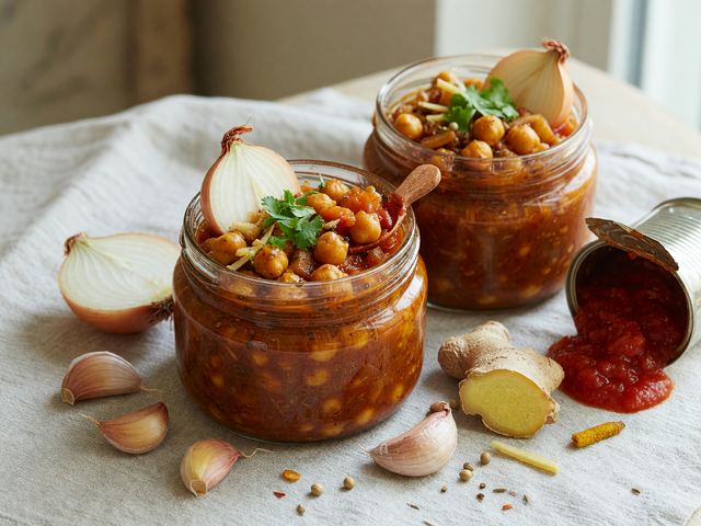 Indian Chana Masala Meal-Prep Pots