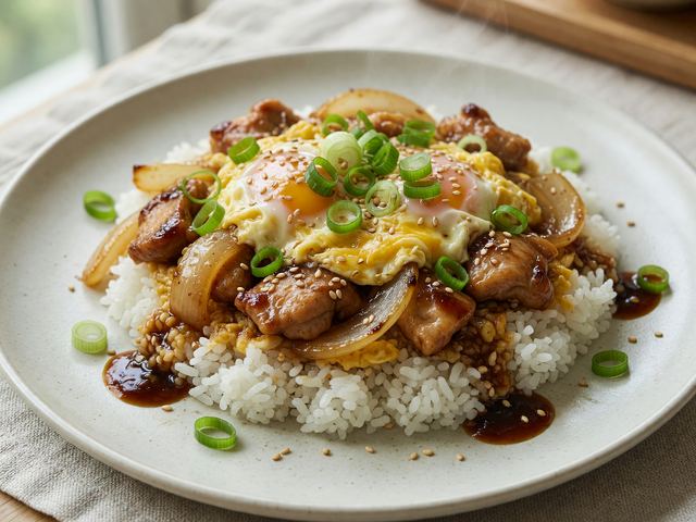 Japanese Oyakodon Inspired Sheet-Pan