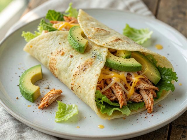 Keto Egg White Chicken Wrap