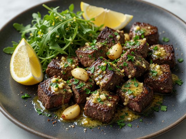 Keto Garlic Butter Steak Bites
