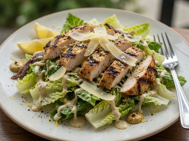 Labor Day Grilled Chicken Caesar Salad