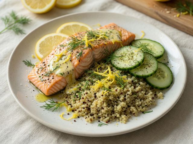 Lemon-Dill Salmon Quinoa Power Bowls