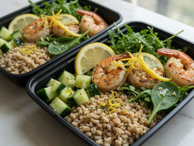 Lemon Herb Shrimp & Farro Salad Boxes