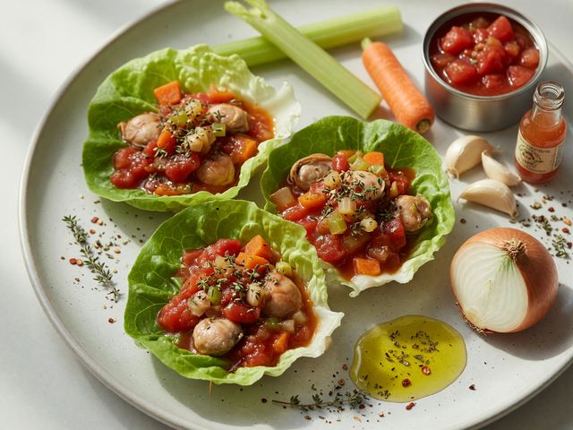 Manhattan Clam Chowder Lettuce Wraps