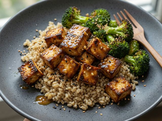 Miso Maple Tofu Grain Bowls
