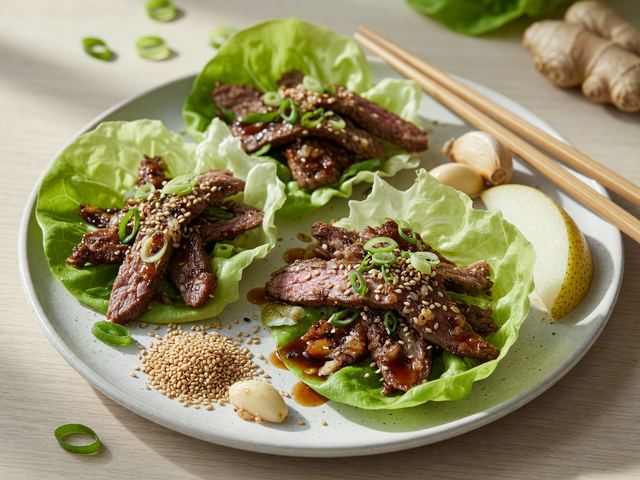 Muscle-Building Beef Bulgogi Lettuce Wraps