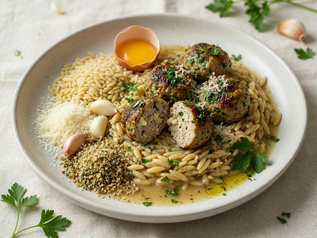 Muscle-Building Turkey Meatball Orzo