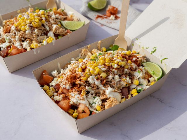 No-Cook Rotisserie Chicken Elote Salad Boxes