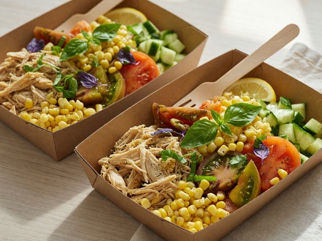 No-Cook Rotisserie Chicken Heirloom Tomato Corn Salad Boxes