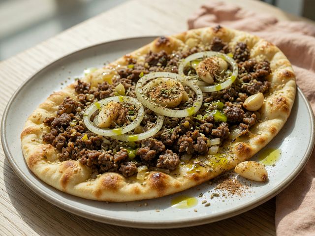 Open-Faced Gyro Flatbread Lunch