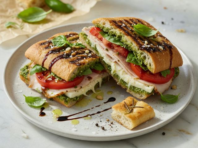 Pesto Turkey Caprese Panini