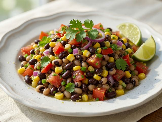 Potluck Cowboy Caviar Bean Salad