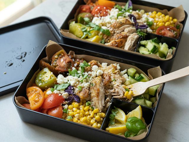 Rotisserie Chicken Heirloom Tomato & Sweet Corn Lunch Boxes