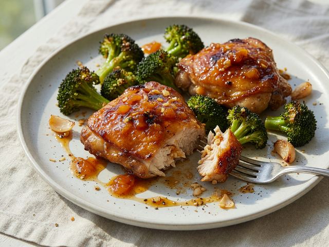 Sheet-Pan Apricot Glazed Chicken Thighs