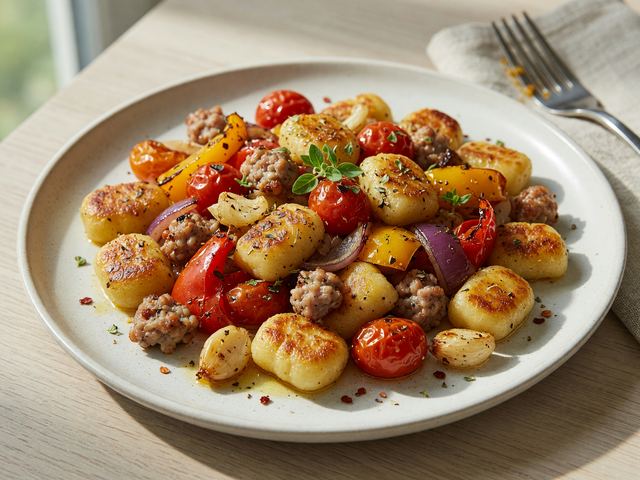 Sheet-Pan Gnocchi with Sausage
