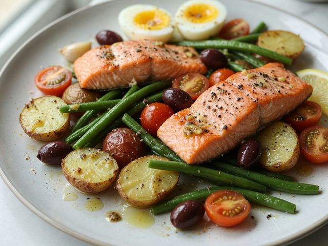 Sheet-Pan Salmon Niçoise
